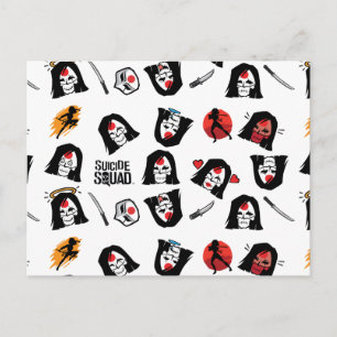 Suicide Squad Katana Emoji Pattern Postcard