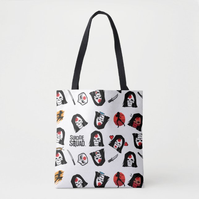 Suicide Squad | Katana Emoji Pattern Tote Bag (Front)