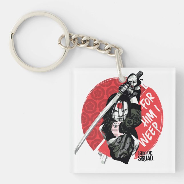 Suicide Squad | Katana "For Him I Weep" Keychain (Front)