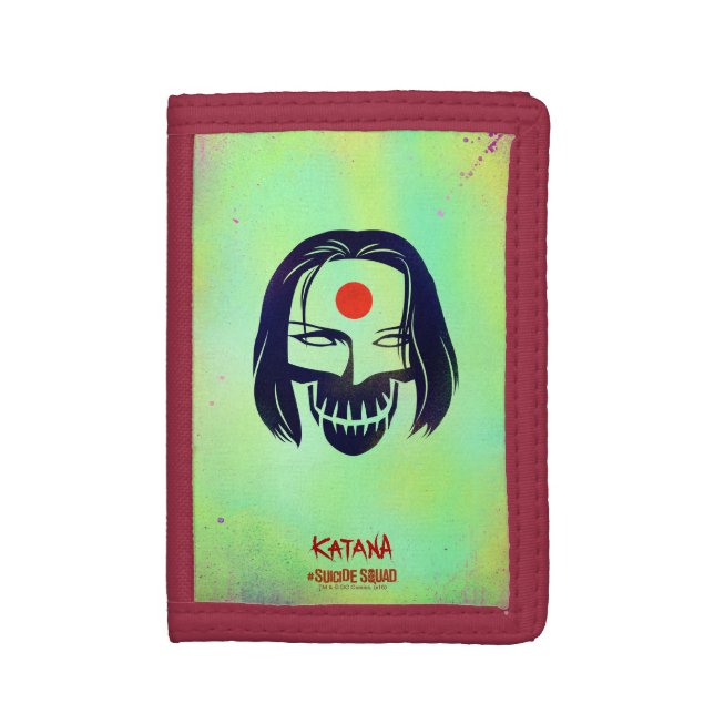 Suicide Squad | Katana Head Icon Tri-fold Wallet (Front Vertical)