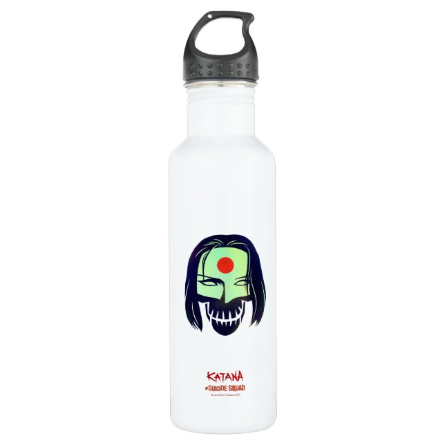 Suicide Squad | Katana Head Icon Water Bottle (Front)