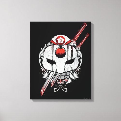 Suicide Squad  Katana Mask  Swords Tattoo Art Canvas Print
