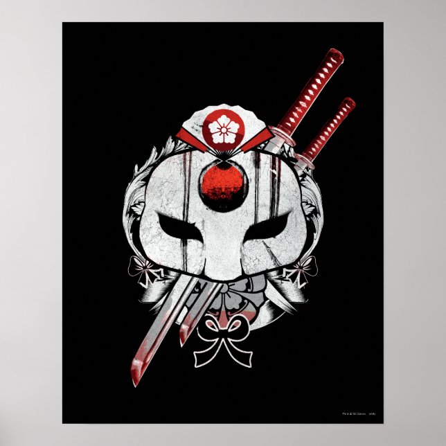 Suicide Squad | Katana Mask & Swords Tattoo Art Poster (Front)