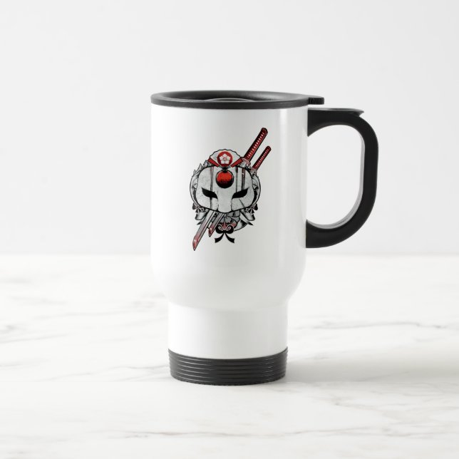 Suicide Squad | Katana Mask & Swords Tattoo Art Travel Mug (Right)
