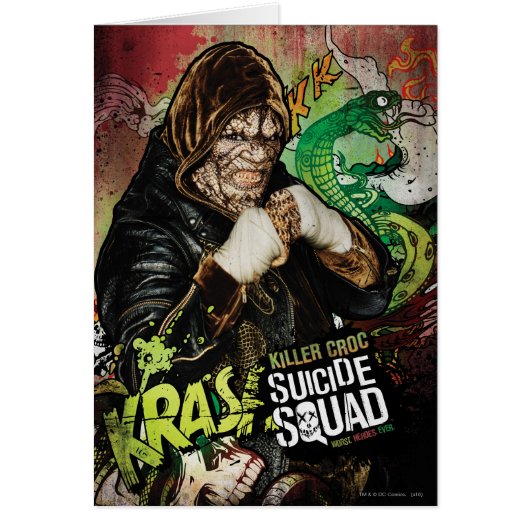 Suicide Squad | Killer Croc Character Graffiti Cards (Front)