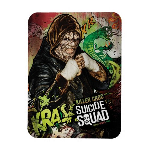 Suicide Squad  Killer Croc Character Graffiti Magnet