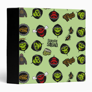 Suicide Squad   Killer Croc Emoji Pattern 3 Ring Binder