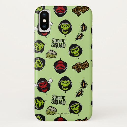 Suicide Squad  Killer Croc Emoji Pattern iPhone X Case