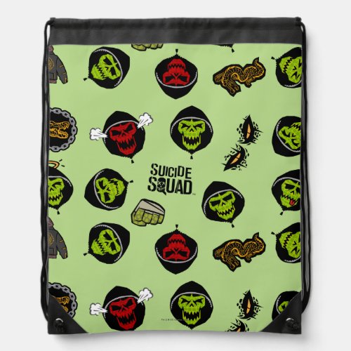 Suicide Squad  Killer Croc Emoji Pattern Drawstring Bag