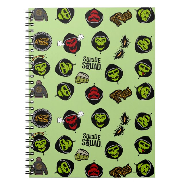 Suicide Squad | Killer Croc Emoji Pattern Notebook (Front)