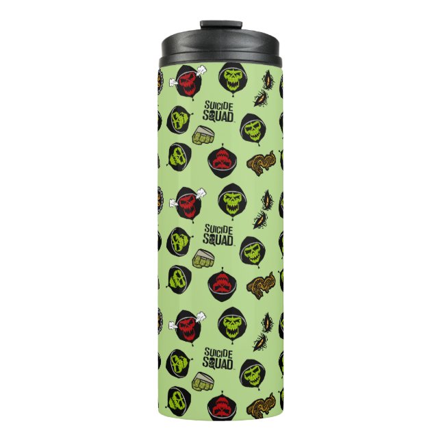 Suicide Squad | Killer Croc Emoji Pattern Thermal Tumbler (Front)