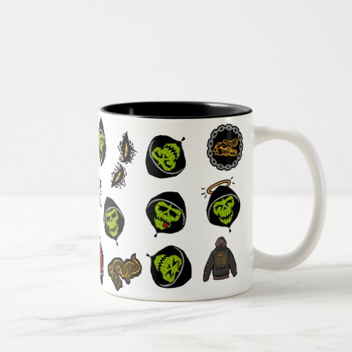 Suicide Squad  Killer Croc Emoji Pattern Two_Tone Coffee Mug