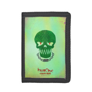 Suicide Squad   Killer Croc Head Icon Trifold Wallet