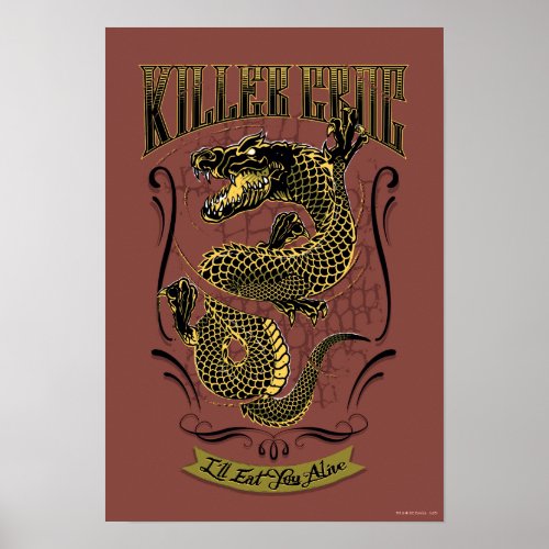 Suicide Squad  Killer Croc Tattoo Poster