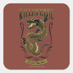 Suicide Squad Killer Croc Tattoo Square Sticker