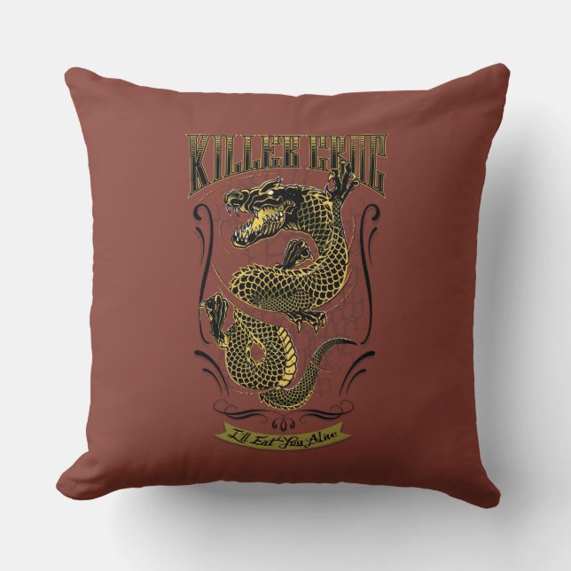 Suicide Squad | Killer Croc Tattoo Throw Pillow (Front)