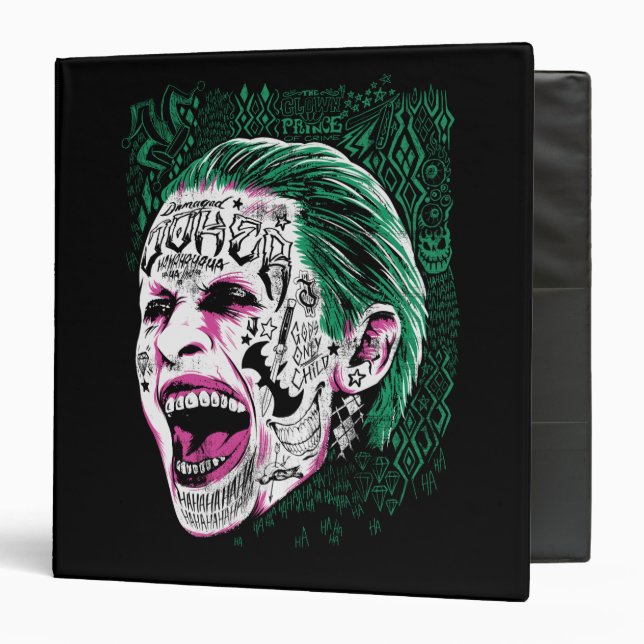 Suicide Squad | Laughing Joker Head Sketch Binder (Front/Inside)