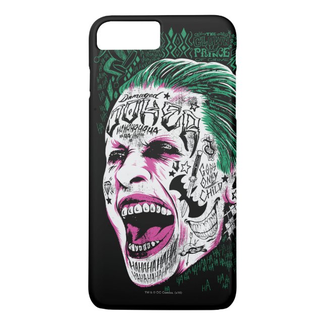 Suicide Squad | Laughing Joker Head Sketch Case-Mate iPhone Case (Back)