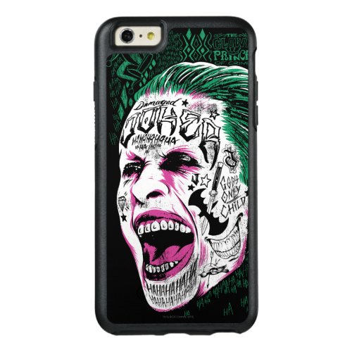 Suicide Squad  Laughing Joker Head Sketch OtterBox iPhone 66s Plus Case