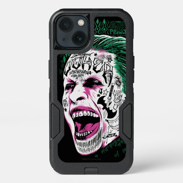 Suicide Squad | Laughing Joker Head Sketch Otterbox iPhone Case (Back)
