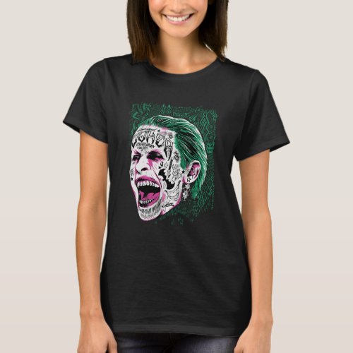 Suicide Squad  Laughing Joker Head Sketch T_Shirt