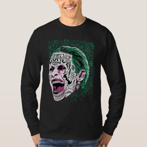Suicide Squad  Laughing Joker Head Sketch T_Shirt