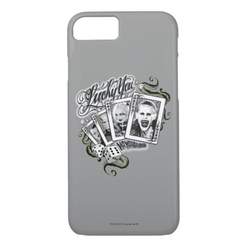 Suicide Squad  Lucky You Playing Cards iPhone 87 Case