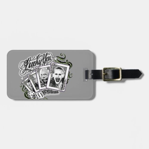 Suicide Squad  Lucky You Playing Cards Luggage Tag