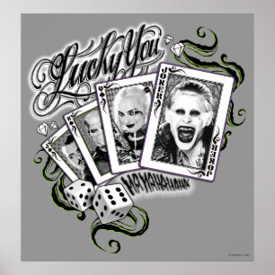Suicide Squad   "Lucky You" Playing Cards Poster