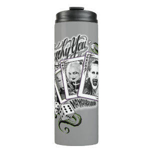 Suicide Squad "Lucky You" Playing Cards Thermal Tumbler
