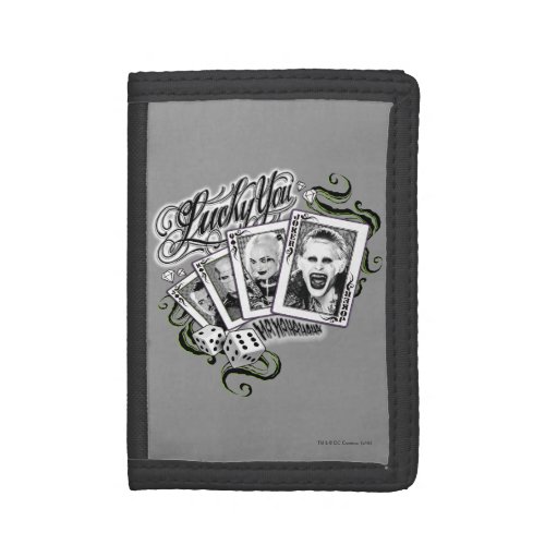 Suicide Squad  Lucky You Playing Cards Tri_fold Wallet