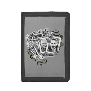 Suicide Squad "Lucky You" Playing Cards Trifold Wallet