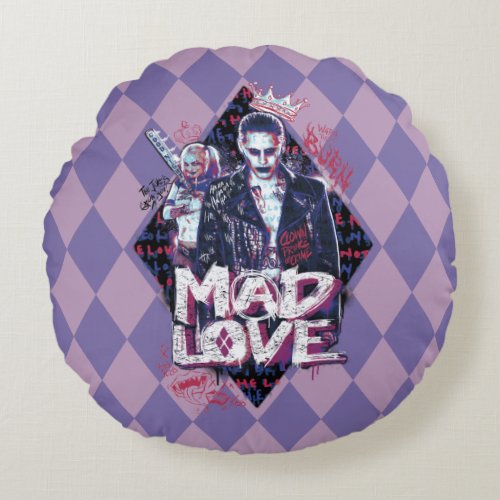 Suicide Squad  Mad Love Round Pillow