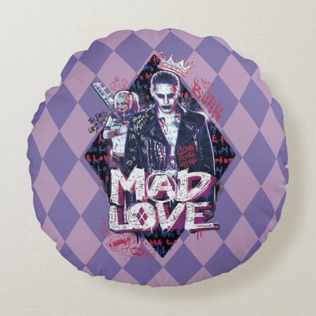 Suicide Squad | Mad Love Round Pillow (Front)