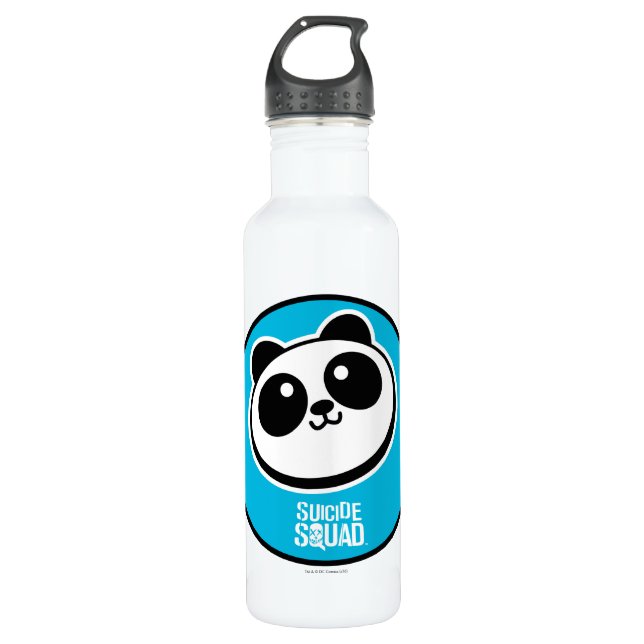 Suicide Squad | Panda Purveyors Logo Stainless Steel Water Bottle (Front)