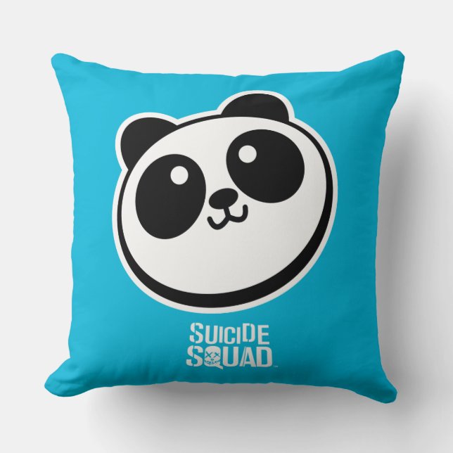Suicide Squad | Panda Purveyors Logo Throw Pillow (Front)