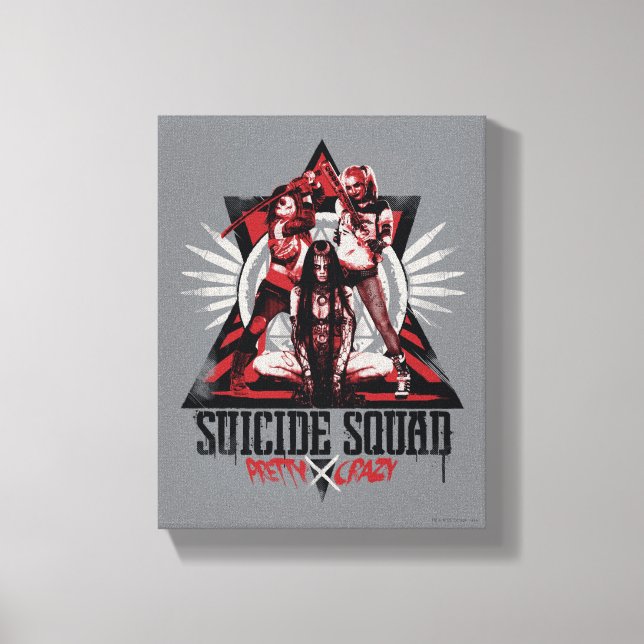 Suicide Squad | Pretty Crazy Squad Girls Canvas Print (Front)