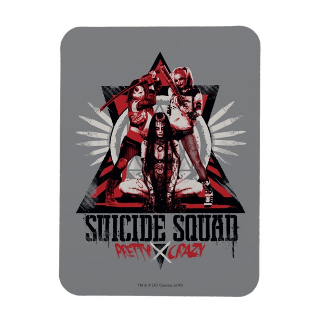Suicide Squad | Pretty Crazy Squad Girls Magnet (Vertical)