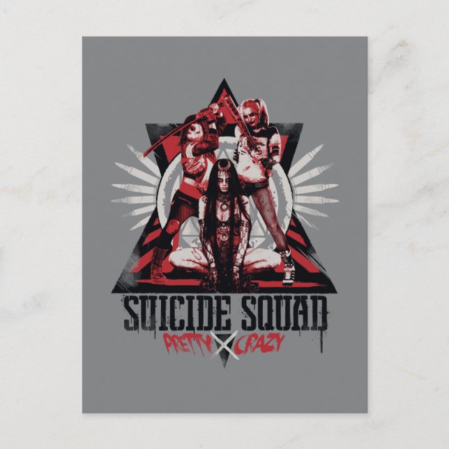 Suicide Squad | Pretty Crazy Squad Girls Postcard (Front)