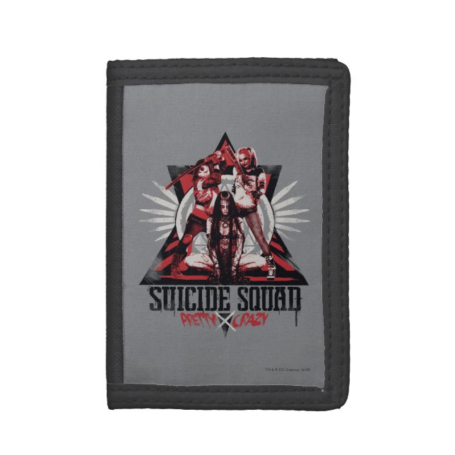 Suicide Squad | Pretty Crazy Squad Girls Trifold Wallet (Front Vertical)
