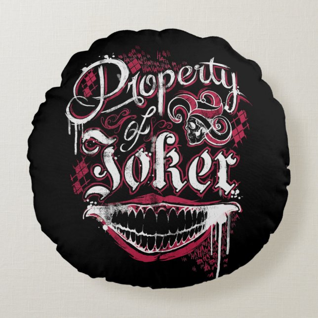 Suicide Squad | Property of Joker Round Pillow (Front)