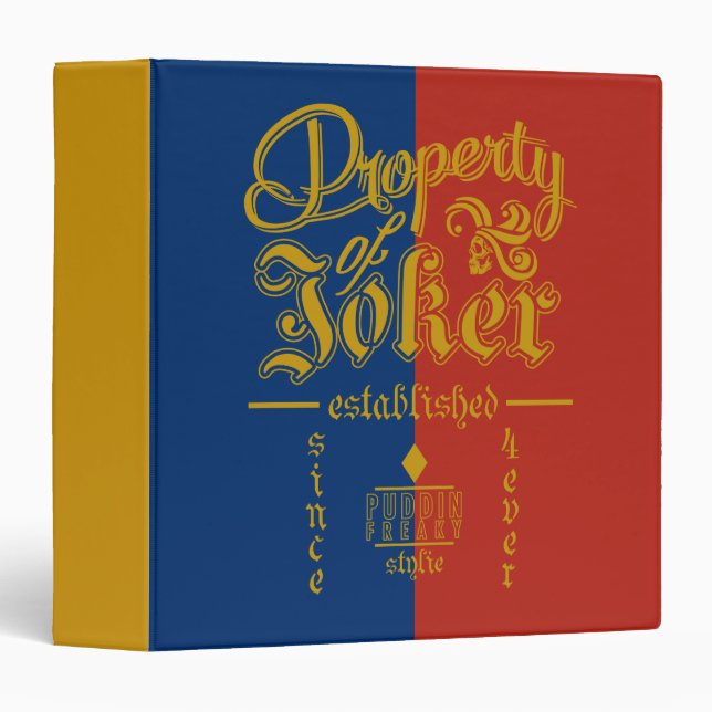 Suicide Squad | Puddin Freaky 3 Ring Binder (Front/Spine)
