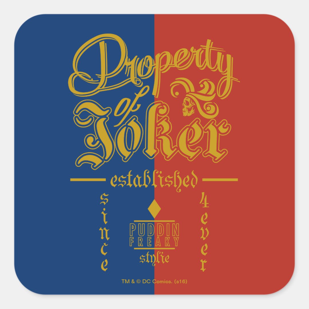 Suicide Squad Puddin Freaky Square Sticker Zazzle