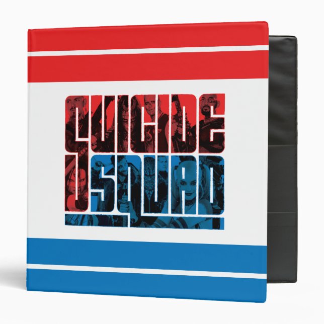 Suicide Squad | Red and Blue Logo 3 Ring Binder (Front/Inside)
