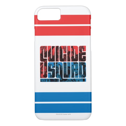 Suicide Squad  Red and Blue logo iPhone 87 Case