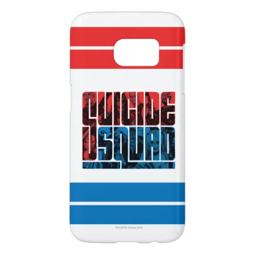 Suicide Squad  Red and Blue Logo Samsung Galaxy S7 Case