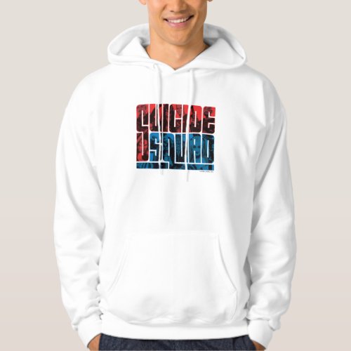 Suicide Squad  Red and Blue Logo Hoodie