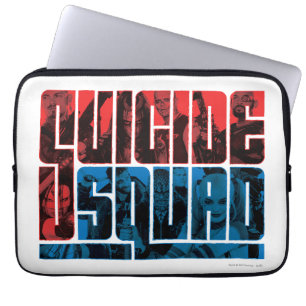 Suicide Squad Red and Blue Logo Laptop Sleeve