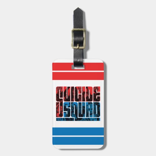 Suicide Squad  Red and Blue Logo Luggage Tag