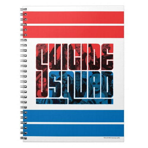 Suicide Squad  Red and Blue Logo Notebook
